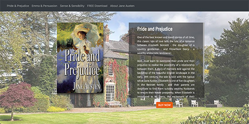 Showcase Jane Austen Website